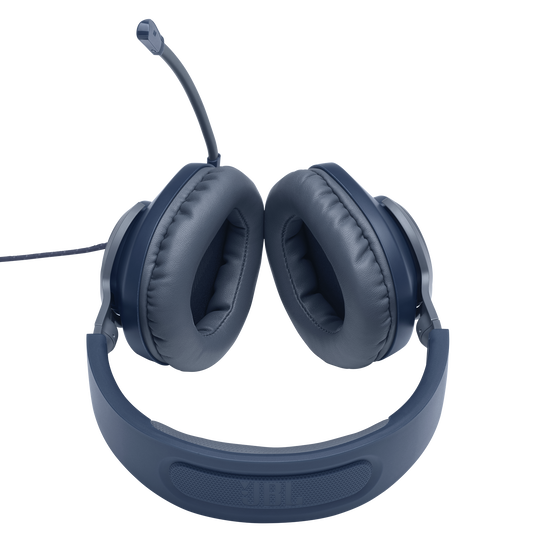 JBL Quantum 100 - Blue - Wired over-ear gaming headset with flip-up mic - Detailshot 5